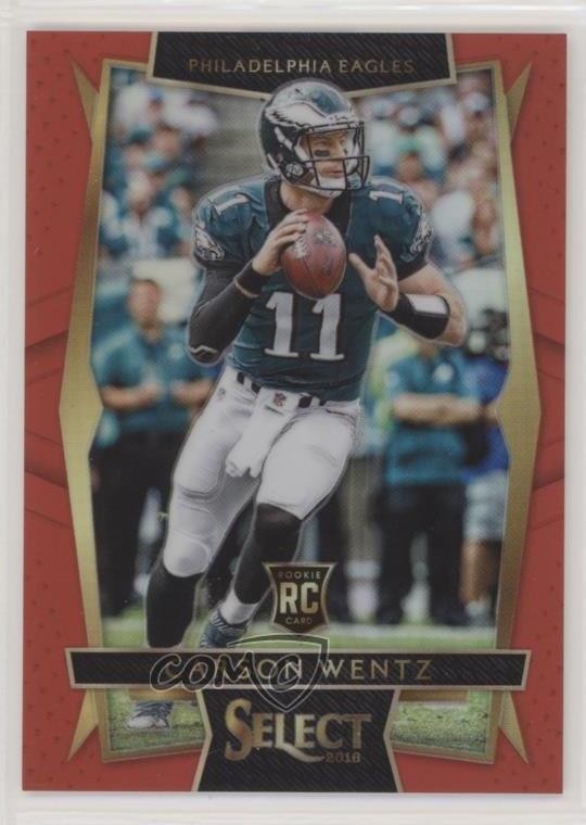 2016 Panini Select Concourse Red Prizm 18/99 Carson Wentz #20 4l3