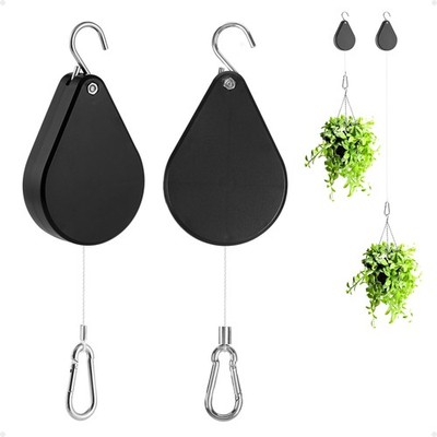 Retractable Plant Hanger System - Adjustable Plant Pulleys for Effortless Pla...