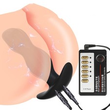 Electric-E-Stim Spreader Dilator Expander Plug Electro-Chastity Device For Coupl