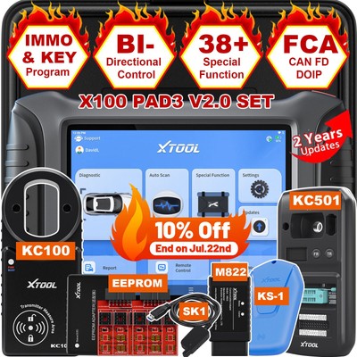 XTOOL X100PAD3 KC501 KS-1 SK1 IMMO Key Programmer Auto Diagnostic OBD2 Scanner