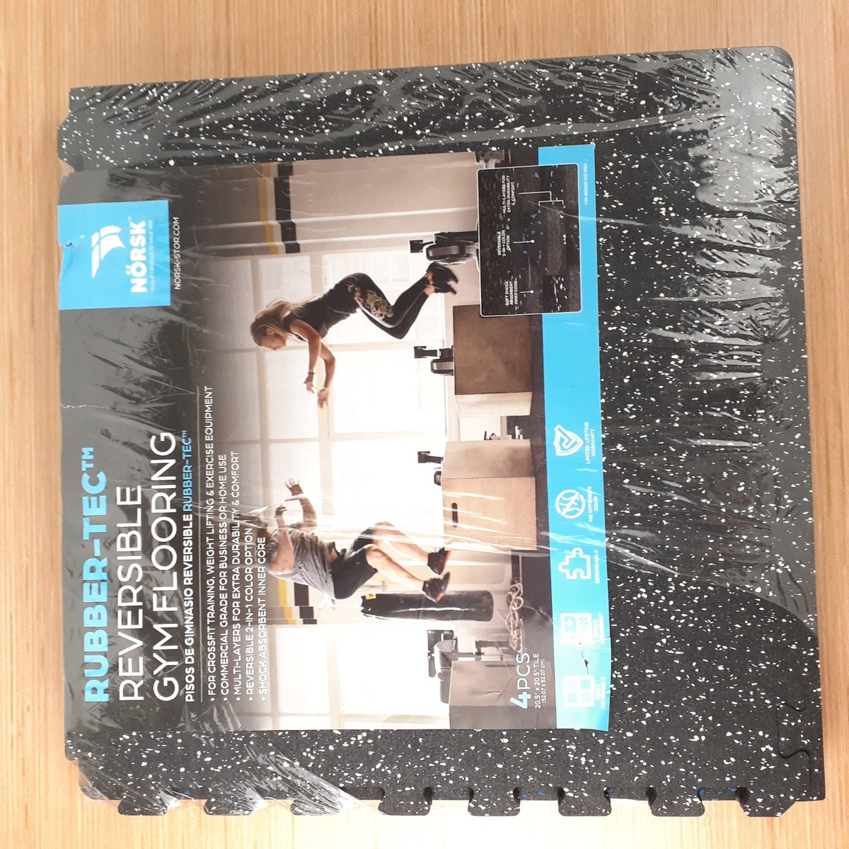 Norsk Reversible Multi-Purpose Flooring Rubber Foam Gym Exercise 4