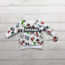 Marvel Spidey Amazing Friends Toddler Sweatshirt Allover Print NWT 9-12 Months