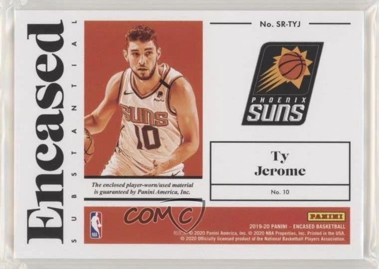 2019-20 Panini Encased Substantial Swatches Rookies /199 Ty Jerome #SR-TYJ RC - Image 2 of 2