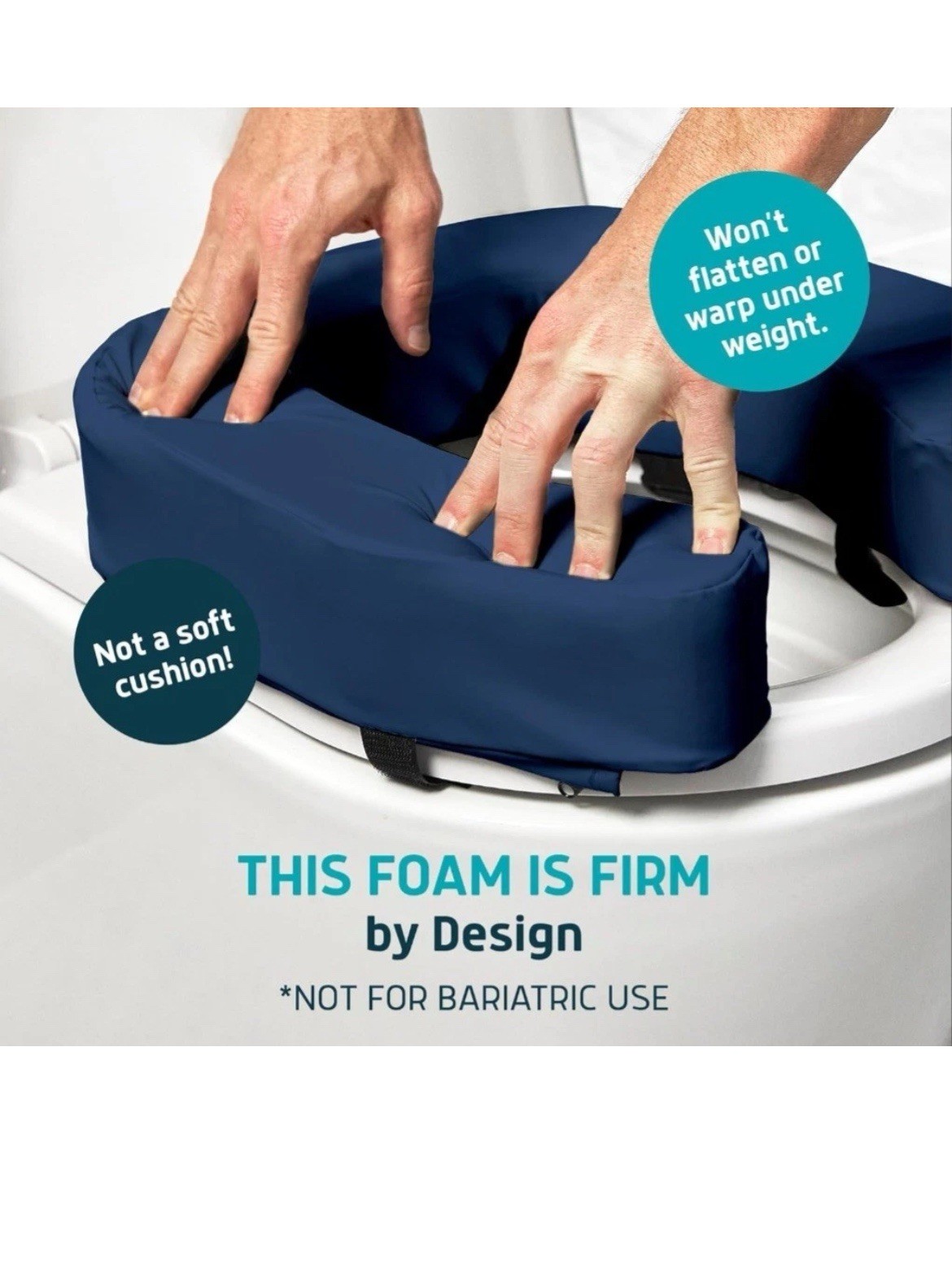 Lunderg Toilet Seat Riser for Seniors  Adds 3 Inches Universal Fit White NEW