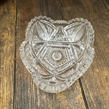Vintage Imperial Glass * Candy Dish * #212 Diamond Fans 6.5" sawtooth edge