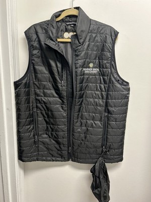 Warner Bros Discovery 100th Anniversary Black Puffer Sleeveless Vest Men's XL