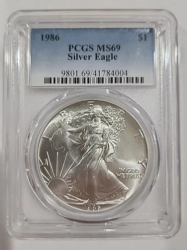 1986 American Silver Eagle PCGS MS69