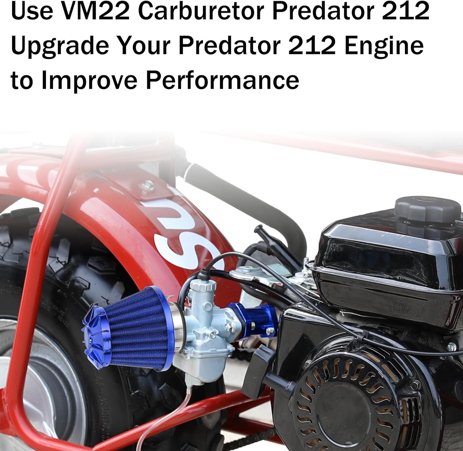 YOXUFA VM22 26mm Carburetor Stage 2 Kit Replacement for Predator 212cc 224cc