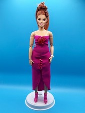 Handsewn Strapless Midi Dress For Barbie Doll  Curvy Doll 