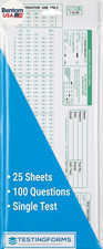 TEST-100E 882-E Scantron Compatible Testing Forms 25 Sheet Pack