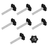 8 Spannschraubenknopf, M8 X 50Mm Sechskant-Sternknopf Kunststoffgriffe, 32Mm Dm.
