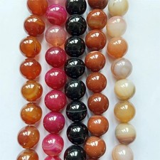 20mm Natural Black Red Purple Sardonyx Agate Beads Healing Gemstone DIY