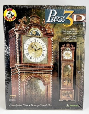 PUZZ 3D Grandfather Clock Puzzle 777 Pieces Working Quartz Movement NEW SEALED!