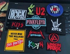 Rock Band Music Punk Metal Iron-On Embroidery Patch Lot KISS U2 Metallica