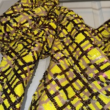 ASOS Luxe Sequin Puff Sleeve Mini Dress in Check Size 12 RRP £135