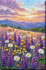 Bead Embroidery Kit DIY "Valley of Dreams" Beaded Needlepoint Craft Set