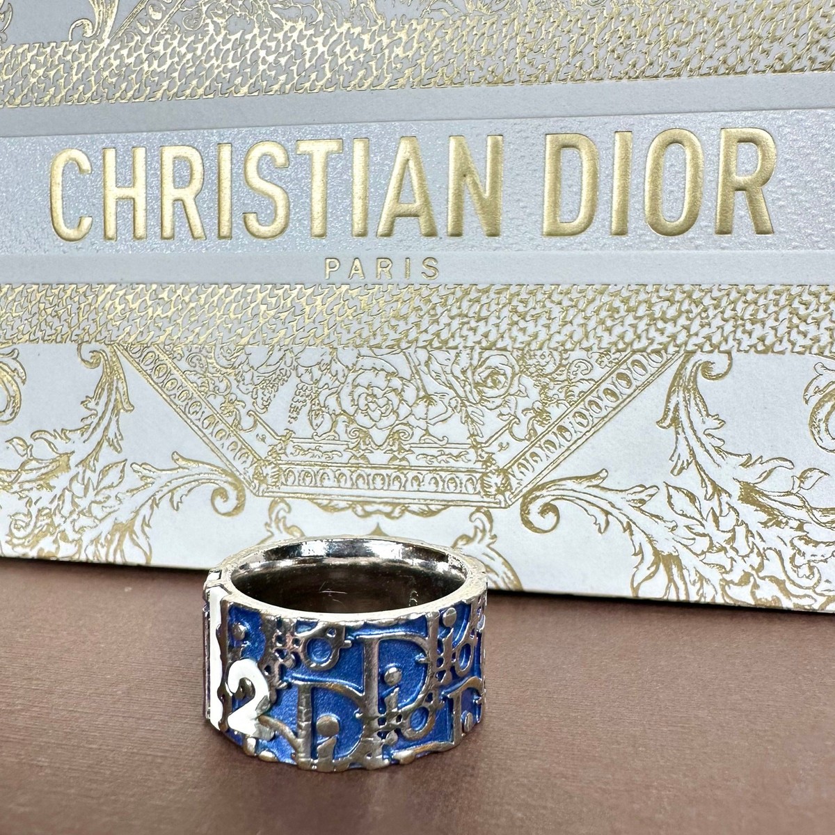 アクセサリー Christian Dior Trotter Ring Blue No.2 DIOR RING Trotter BLUE and silver size: U.S. 6 1/2 (6.5