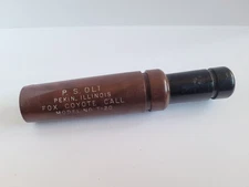 Vintage P.S. Olt Pekin Illinois Coyote Fox Call Model No T-20 Hunting Game Call 
