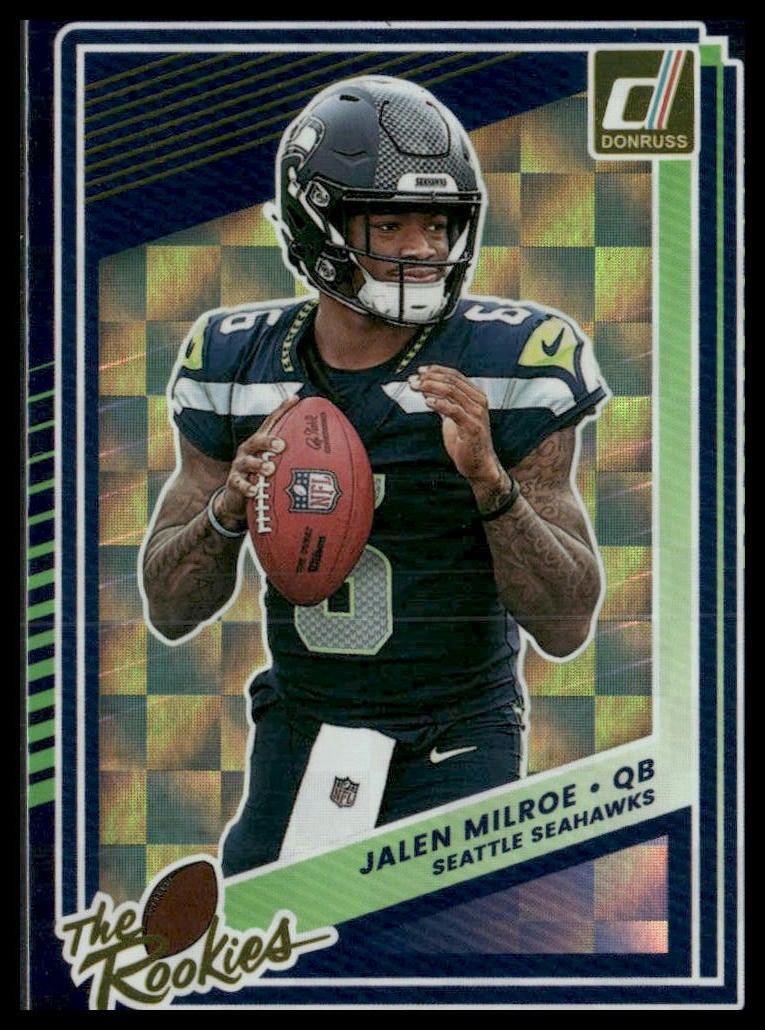 2025 Donruss 12 Jalen Milroe The Rookies Seattle Seahawks Rookie RC Alabama