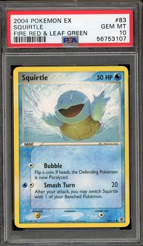 Pokemon Squirtle EX Fire Red & Leaf Green #83 PSA 10 Gem Mint