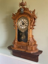 Antique Ansonia Monarch Oak Mantle Clock