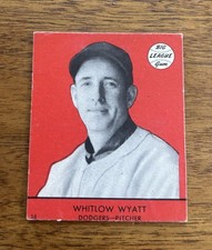 1941 Goudey Whitlow Wyatt Red Background #18 Brooklyn Dodgers