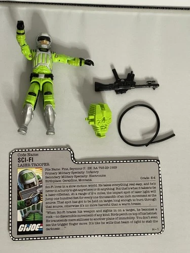 GI Joe Sci Fi 1986 ~ 100% COMPLETE, w/ File Card, Vintage Original ARAH