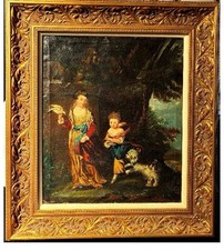 Antique Painting Van Rensselaer Children from Estate of Abigail Adams