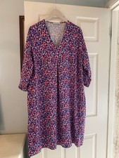 David Nieper Multi Print Poppy Woven Midi Dress - Size 22