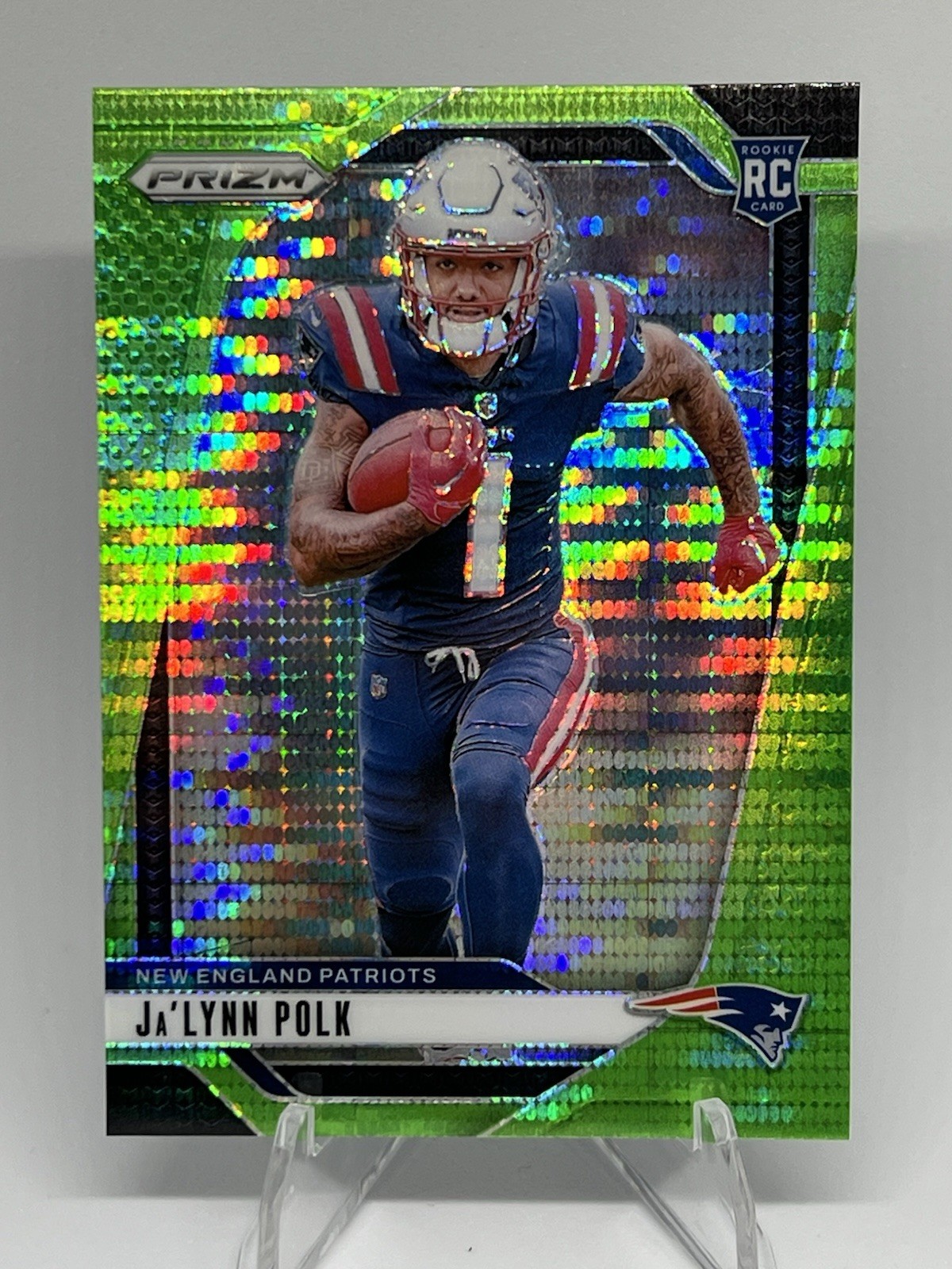 2024 Panini Prizm - Rookies Ja'Lynn Polk #339 Green Wave Prizm (RC)