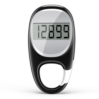 Simple Pedometer for Walking, Accurate Step Tracker with 1.2'', Black 