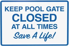 Aluminum Keep Pool Gate Closed At All Times Sign Tin Metal Signs Home Décor 8x12