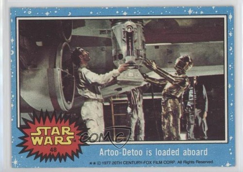 1977 Topps Star Wars #48 Artoo-Detoo is loaded aboard — Raw