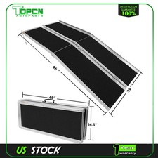 8ft Portable Mobility Scooter Carrier tool Folding Aluminum Wheelchair Ramp New