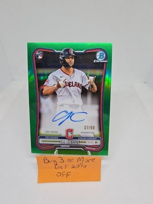 2026 Bowman Chrome Cj Kayfus Auto Rookie Card /99 Green Guardians