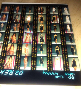 Rifat Ozbek Fashion Week Show Contact Sheet Photos MODELS on CATWALK 1995 