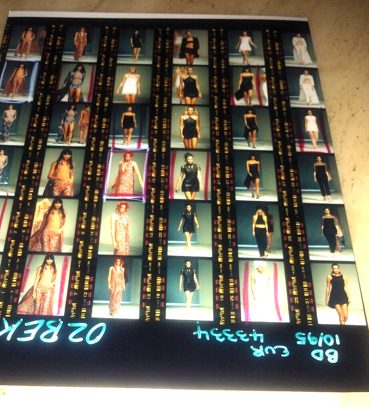 Rifat Ozbek Fashion Week Show Contact Sheet Photos MODELS on CATWALK 1995 