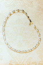 Nine West Silver Link, Polished Design Fashion Necklace 14", Bright Silver, Chic