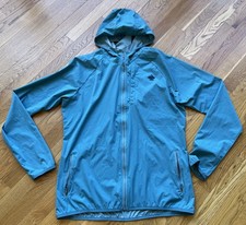 Rabbit Womens 2.0 Swish Jacket lightweight hooded Blue Size XL running athletic