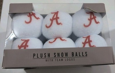 THE MEMORY COMPANY NCAA Alabama Crimson Tide 12 PLUSH SNOW BALLS W/ TEAM LOGOS