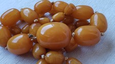 Vintage Prayer Beads Bakelite Butterscotch Amber Eggyolk