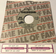 BOB DYLAN~ Lay Lady Lay / I Threw It All Away ~ 7" 45 rpm Single w/Juke Strips