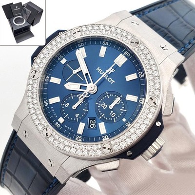 Hublot Factory Diamond Big Bang 44mm Blue Steel 301.SX.7170.LR.1104 Box Papers
