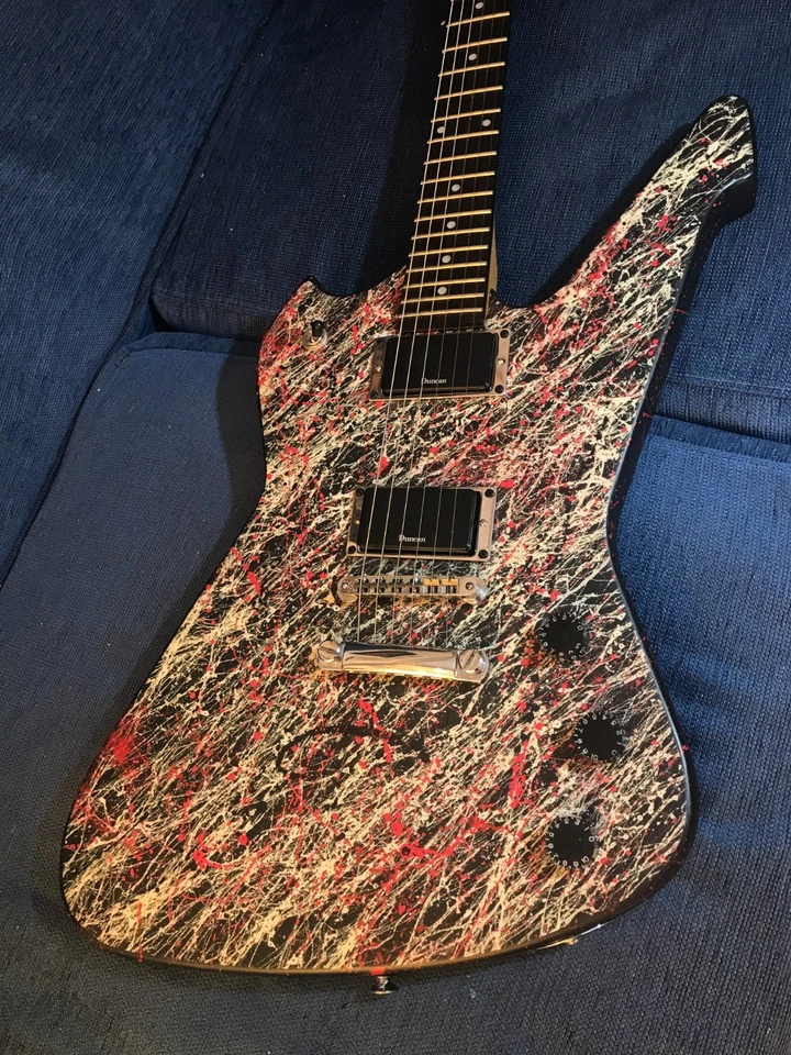 Washburn PS100 Paul Stanley 1998 Korea – Duncan Active Pickups – Custom Splatter - Imagen 2 de 4