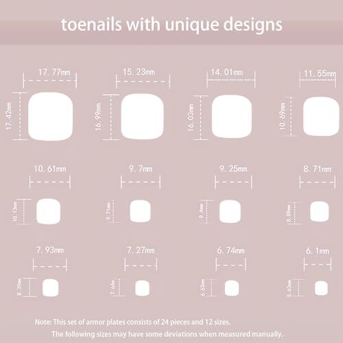 Purple French Tip Press on Toenails Short Square Pink Fake Toe Nails style7 - Afbeelding 7 van 7