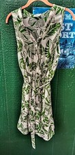 😎SUMMER SALE🏖️CHURCH SZ XS Sienna Sky GREEN Floral Faux Wrap Dress Knee Length