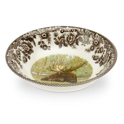 Spode Woodland 6.25 In Cereal Bowl, Majestic Moose, Dishwasher Safe