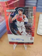 2020-21 Prizm Draft Picks Prospect Choice Red /88 Tyrell Terry Rookie Auto RC