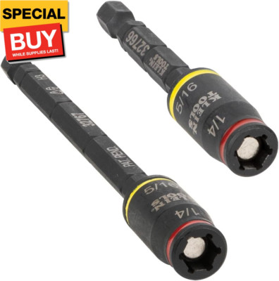 32768 Impact Driver Set, 3-in-1 SAE Impact Socket and Bit Holder, Flip Socket wi