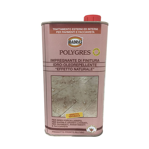 PROTETTIVO IMPERMEABILIZZANTE POLYGRES 1LT  IMPREGNANTE GRES PORCELLANATO MADRAS